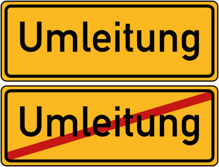 Umleitungsschilder