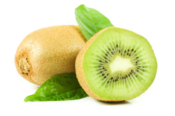Fresh kiwi isolated on white background