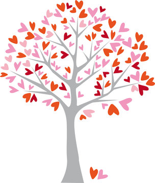 tree with hearts