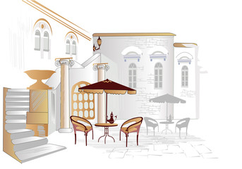 Cosy cafe in the castle