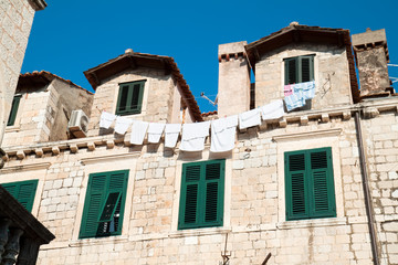 Fototapeta na wymiar Detail of an old historic house in Dubrovnik