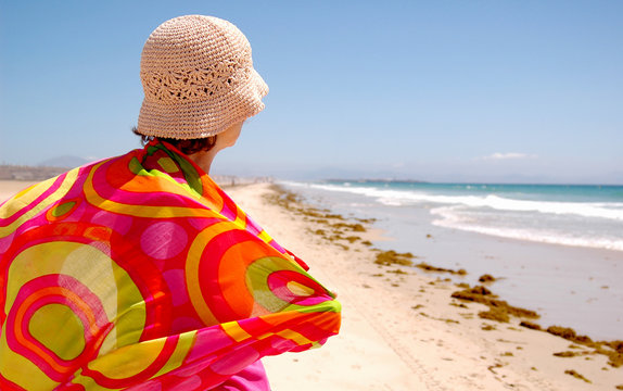 woman on the beach
