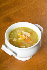 Bowl of Homemade Chicken Soup