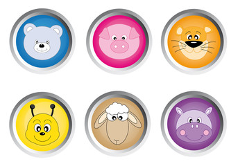 icon buttons animals