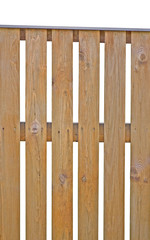Wooden Picket Fence Brown Natural Isolated Vertical Closeup