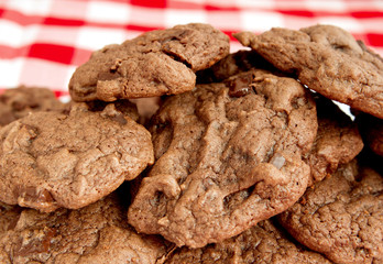 batch of double chocolate cookies