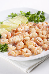 Shrimps with lime