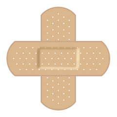 Adhesive bandages forming a cross
