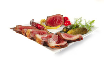 beef slices and vegetables