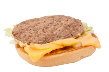 a cheeseburger patty