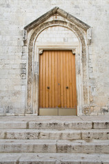 Fototapeta na wymiar Kościół Ducha Świętego Portal. Giovinazzo. Apulia.