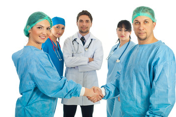 Surgeons handshake