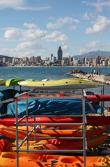 Kayaks en el puerto de Benidorm
