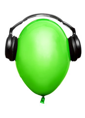 Headphones and balloon