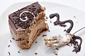 cream chocolate cake sweet food