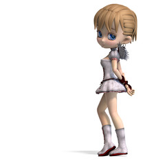 Lovely Toon Angel for your Valentine. 3D rendering with