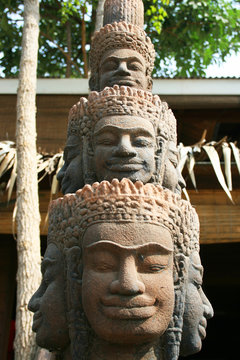 Cambodian stone statue, Poi Pet, Thailand.