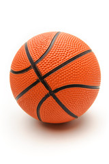 Fototapeta premium Bright orange basketball ball on a white background