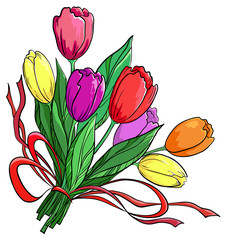 Flower, tulips, bouquet