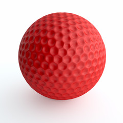 Red golf ball