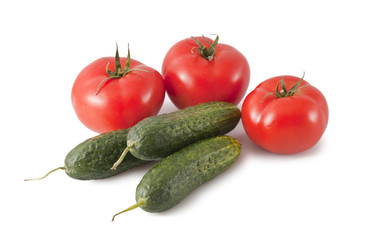 tomatoes and cucumbers