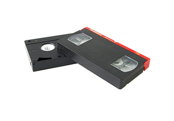 Fototapeta premium VHS кассеты на белом фоне