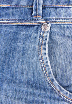 Blue jeans background with pocket