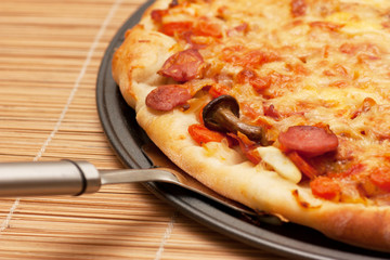 A slice of pizza