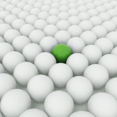 Different green ball