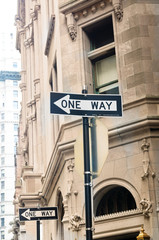 Obraz premium Street sign on the bright day