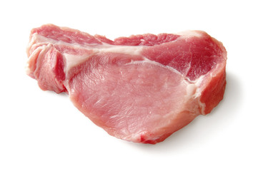 Raw pork isolated on white