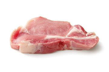Raw pork isolated on white