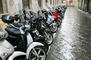 Fototapeta premium scooters parking