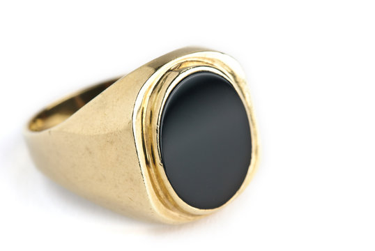 Gold Onyx Ring