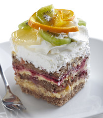 fruit cake sweet food