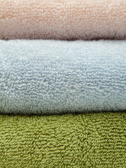 Fototapeta na wymiar Three bath towels
