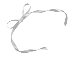 white ribbon celebration christmas birthday