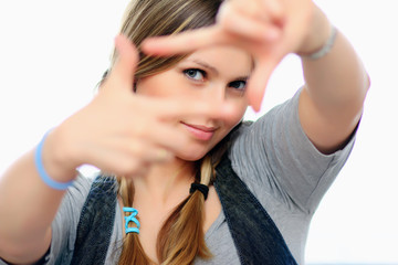 Fototapeta premium Fingerrahmen