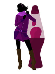Disco Girl Silhouette Illustration