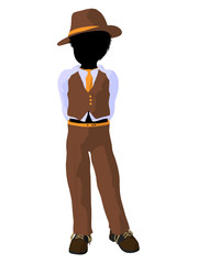 African American Teen Business Illustration