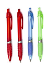 colorful ball point pens