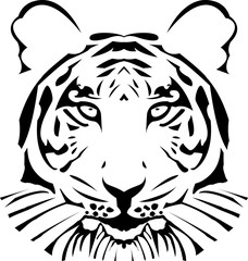 the vector abstract tiger head