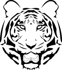 the vector abstract tiger head