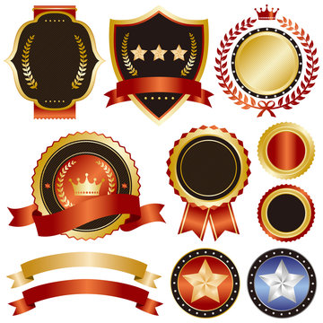 gold and red emblem set 2