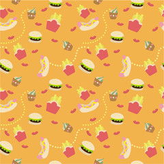 seamless fast food pattern
