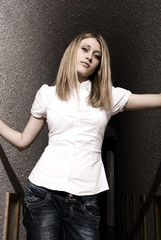 Fototapeta premium Portrait of a young girl