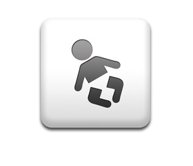 Boton cuadrado blanco bebé