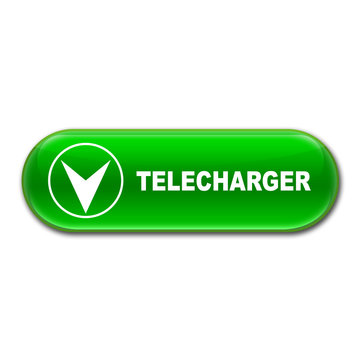 Boton alargado brillante texto TELECHARGER