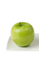 Green Apple Closeup in High Key