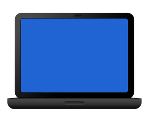 Laptop isolated on white with empty space